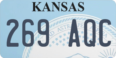 KS license plate 269AQC