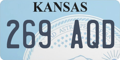 KS license plate 269AQD