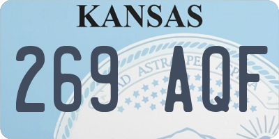 KS license plate 269AQF