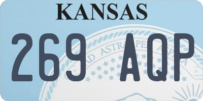 KS license plate 269AQP