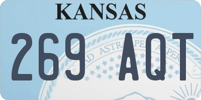 KS license plate 269AQT