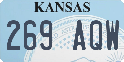KS license plate 269AQW