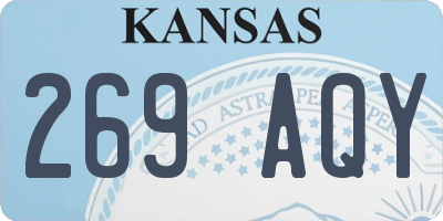 KS license plate 269AQY