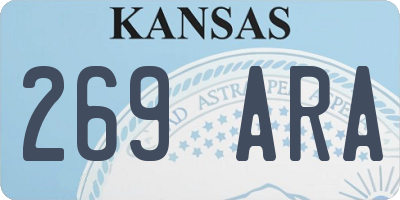 KS license plate 269ARA