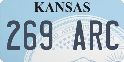 KS license plate 269ARC
