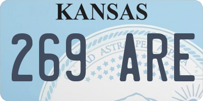 KS license plate 269ARE