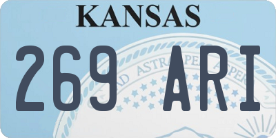 KS license plate 269ARI