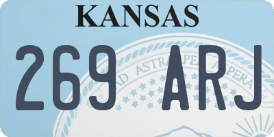 KS license plate 269ARJ