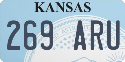 KS license plate 269ARU