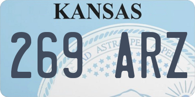 KS license plate 269ARZ