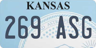 KS license plate 269ASG