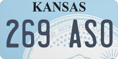 KS license plate 269ASO