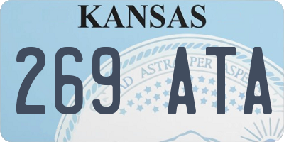 KS license plate 269ATA