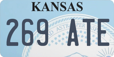 KS license plate 269ATE