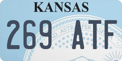 KS license plate 269ATF