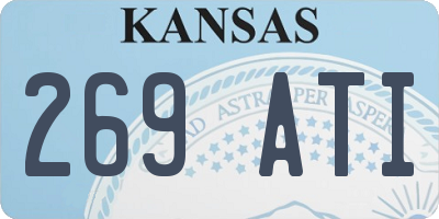 KS license plate 269ATI