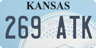 KS license plate 269ATK