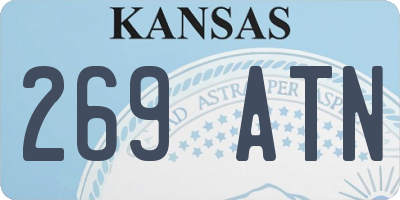 KS license plate 269ATN