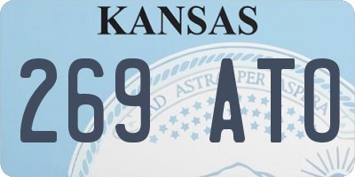 KS license plate 269ATO