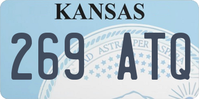 KS license plate 269ATQ