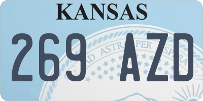 KS license plate 269AZD