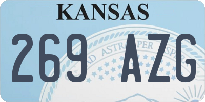KS license plate 269AZG