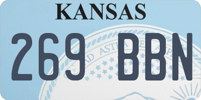 KS license plate 269BBN