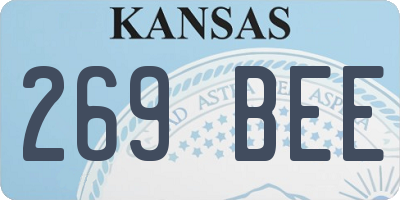 KS license plate 269BEE