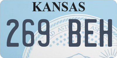 KS license plate 269BEH