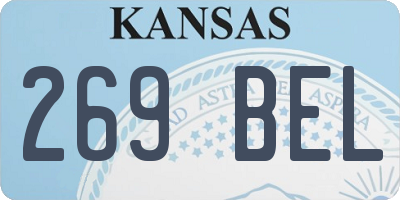 KS license plate 269BEL
