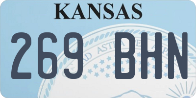 KS license plate 269BHN