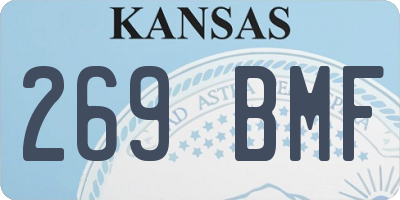 KS license plate 269BMF