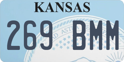 KS license plate 269BMM