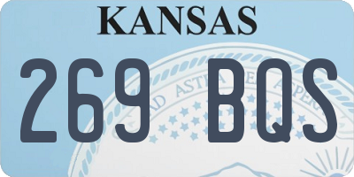 KS license plate 269BQS
