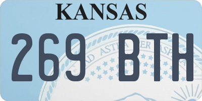 KS license plate 269BTH