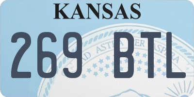 KS license plate 269BTL
