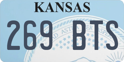 KS license plate 269BTS