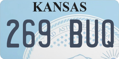 KS license plate 269BUQ