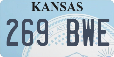 KS license plate 269BWE