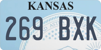 KS license plate 269BXK