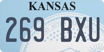 KS license plate 269BXU