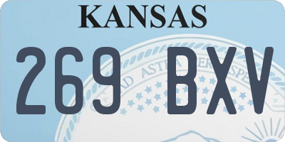 KS license plate 269BXV
