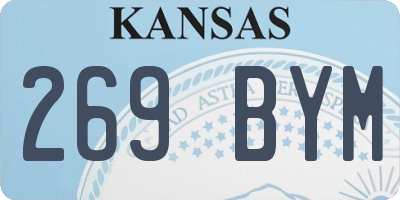 KS license plate 269BYM
