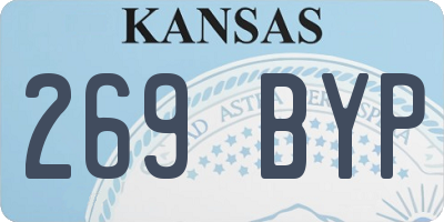 KS license plate 269BYP
