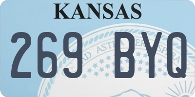 KS license plate 269BYQ
