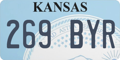 KS license plate 269BYR