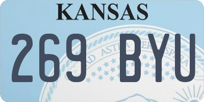 KS license plate 269BYU