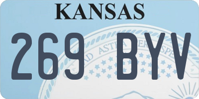 KS license plate 269BYV
