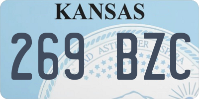 KS license plate 269BZC