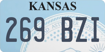 KS license plate 269BZI
